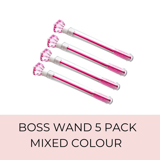 Boss Wand 5 Pack Mixed Pink Diamond Lash Supplies