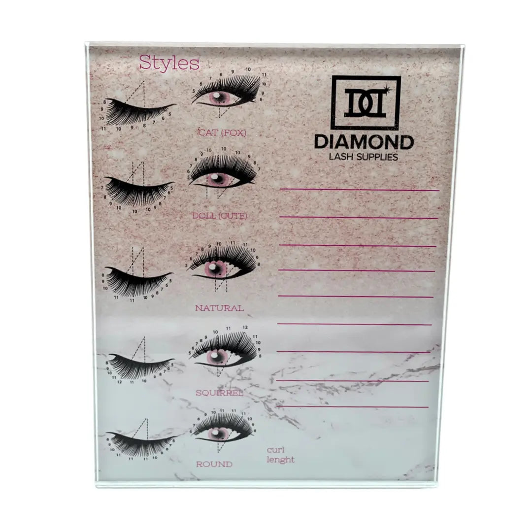 Lux Lash Tile with Mappings Diamond Lash Supplies