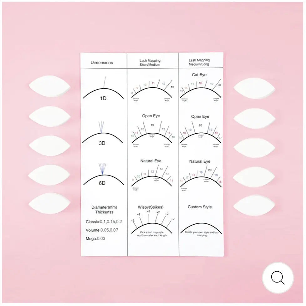 Mapping Practice Sheet Diamond Lash Supplies