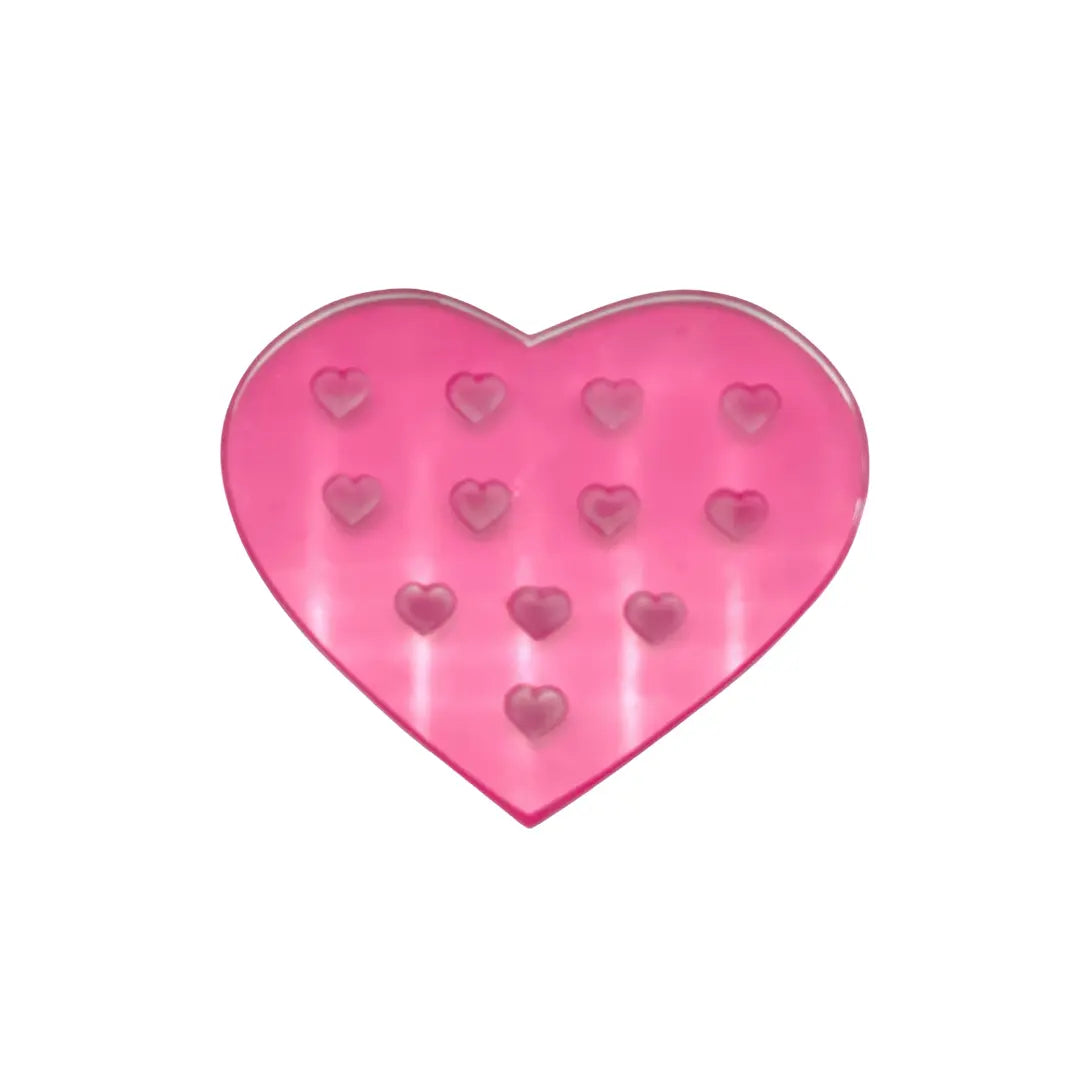 Pink Heart Glue Plate - Diamond Lash Supplies