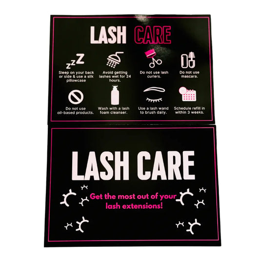 aftercare cards - Diamond Lash Supplies