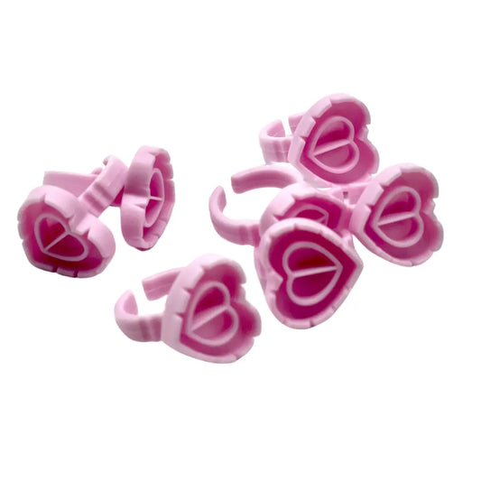 Blooming Heart Glue Rings - Diamond Lash Supplies 