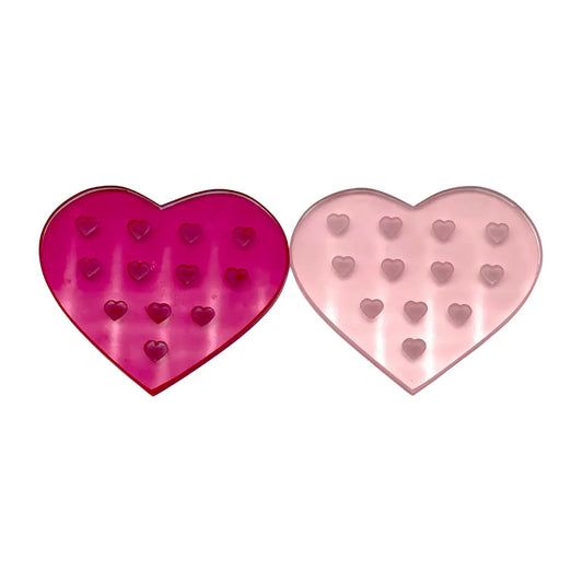 Pink Heart Glue Plate - Diamond Lash Supplies 