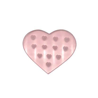 Pink Heart Glue Plate - Diamond Lash Supplies 