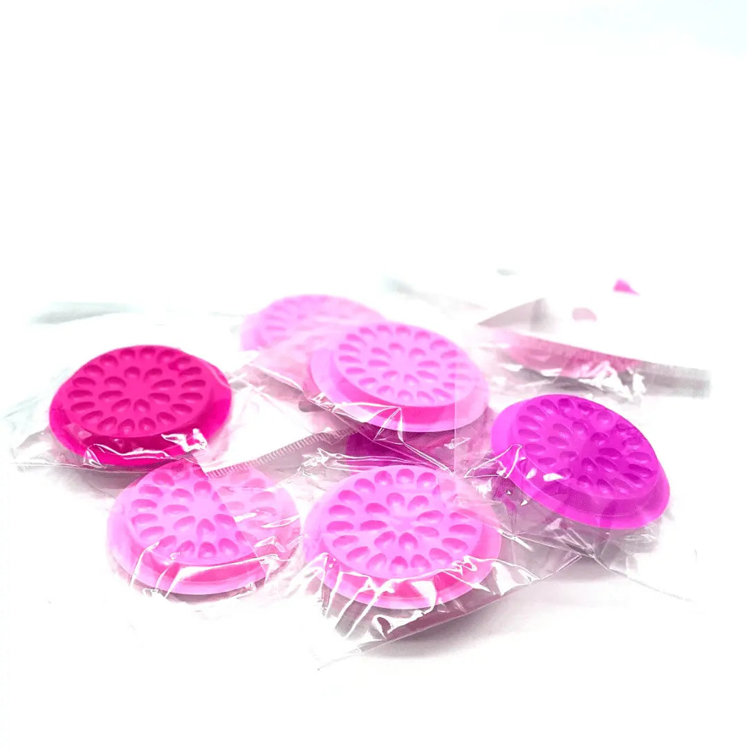 Plastic Glue Plate with Sticker - 10 Pack - Diamond Lash Supplies 